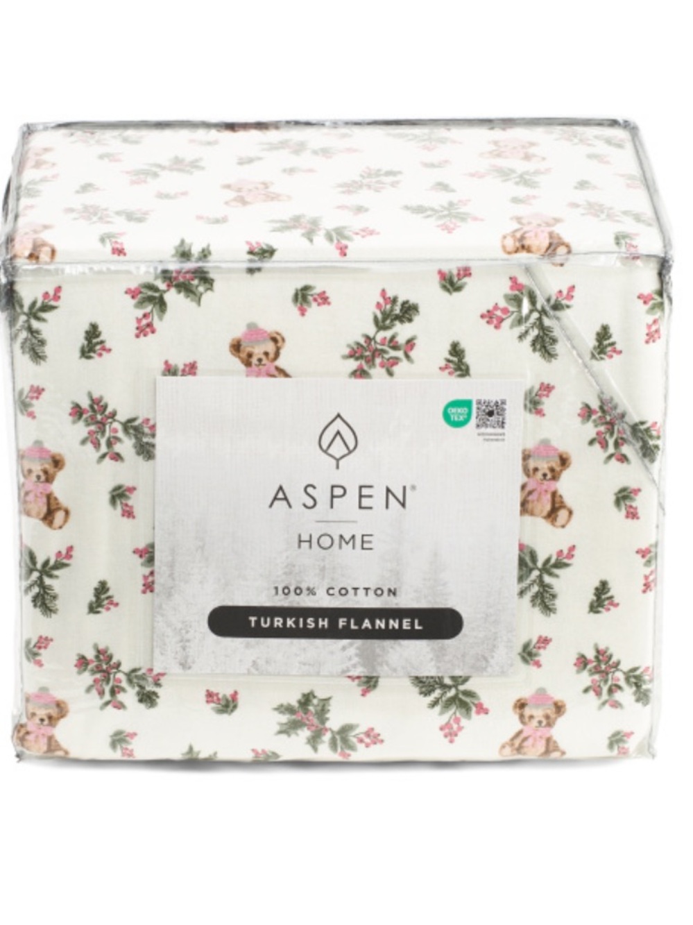 Aspen Floral Teddy Turkish Flannel Sheet Set